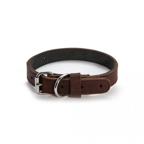 Dubbel Leren halsband Nero 30 mm x 650 mm