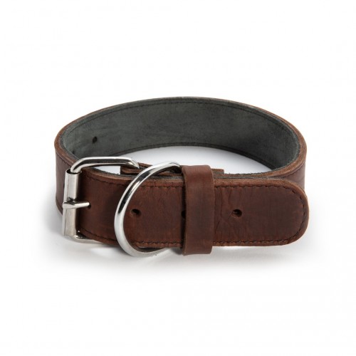 Dubbel Leren halsband Ace 45mm x 600 mm